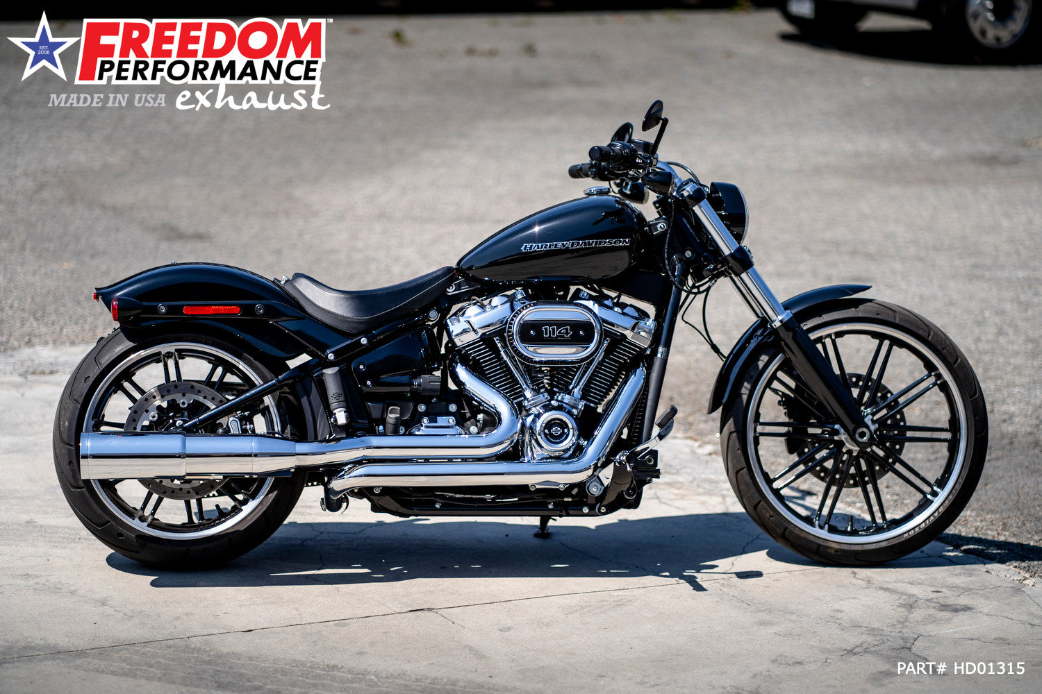 HARLEY SOFTAIL/M8 FAT BOY BREAKOUT ONLY 4.5” TWO-STEP TUCK & UNDER FULL SYSTEM 2018-PRESENT
