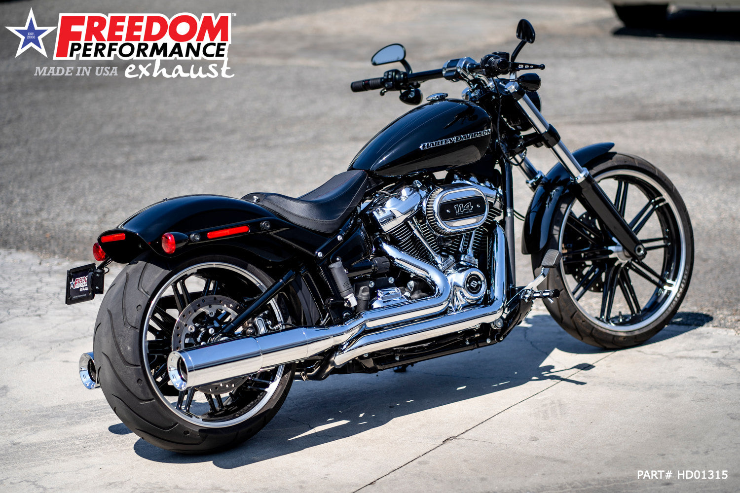 HARLEY SOFTAIL/M8 FAT BOY BREAKOUT ONLY 4.5” TWO-STEP TUCK & UNDER FULL SYSTEM 2018-PRESENT