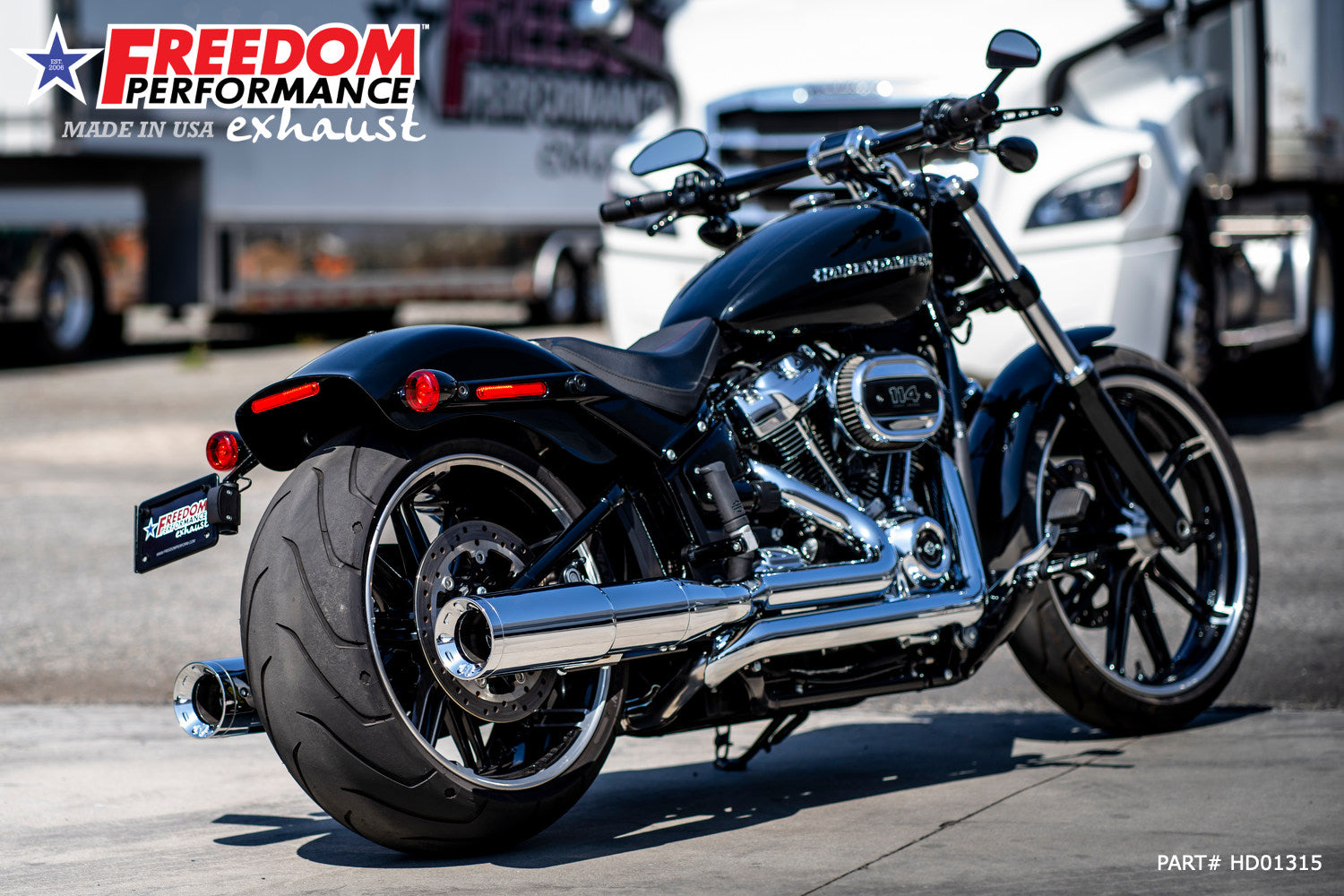 HARLEY SOFTAIL/M8 FAT BOY BREAKOUT ONLY 4.5” TWO-STEP TUCK & UNDER FULL SYSTEM 2018-PRESENT