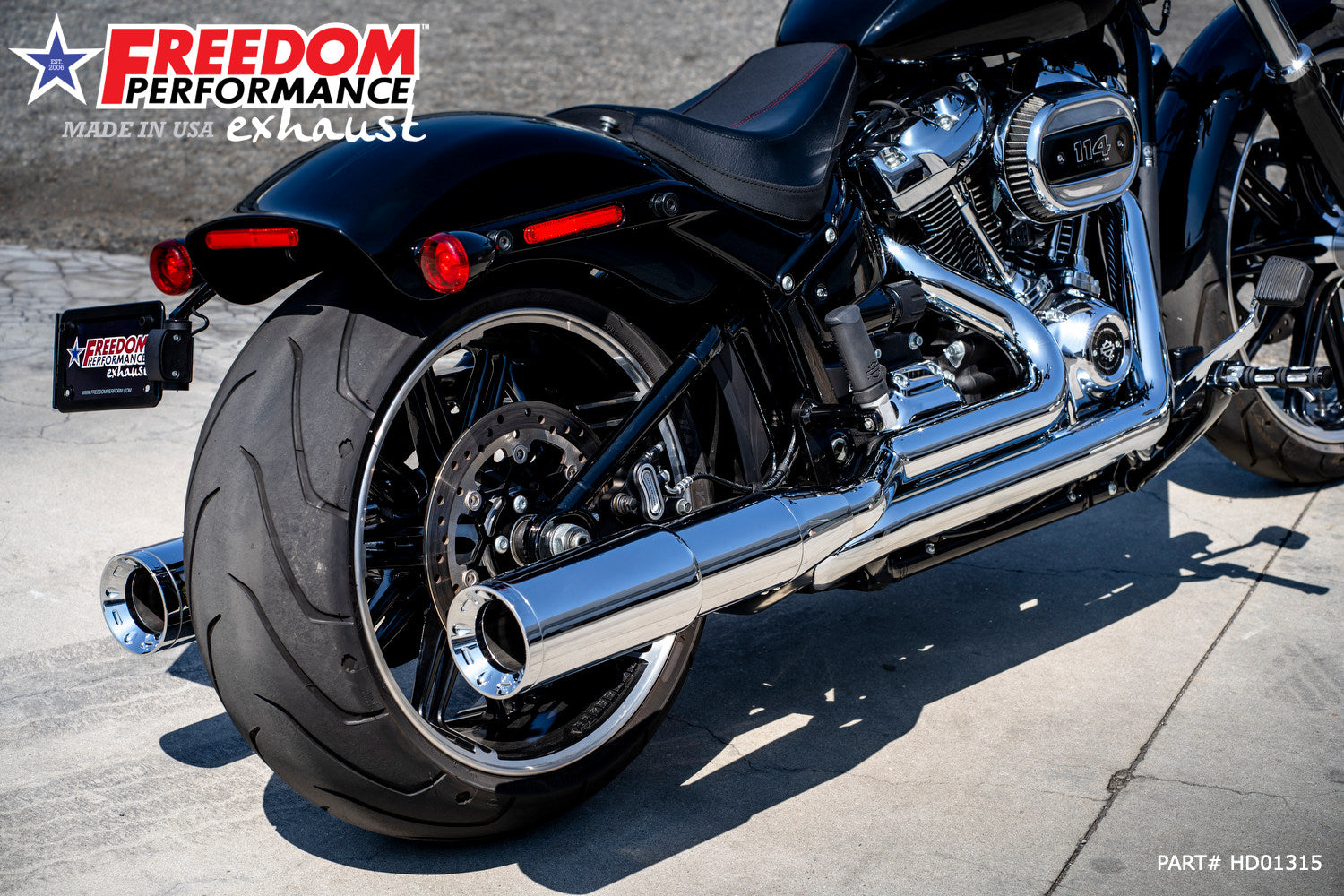 HARLEY SOFTAIL/M8 FAT BOY BREAKOUT ONLY 4.5” TWO-STEP TUCK & UNDER FULL SYSTEM 2018-PRESENT