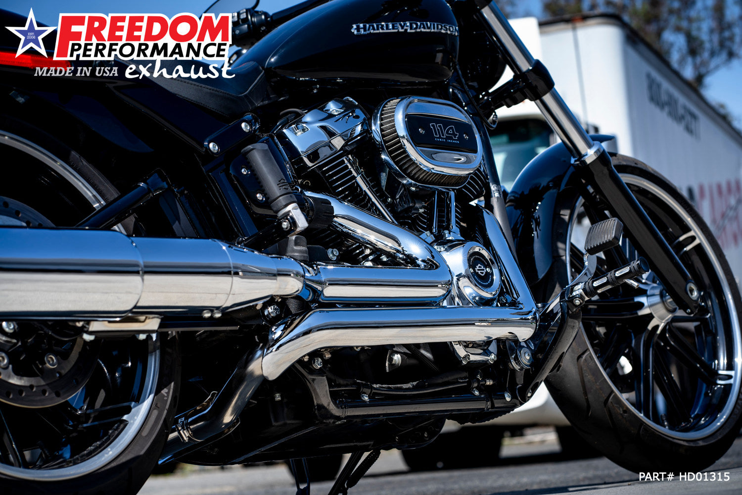 HARLEY SOFTAIL/M8 FAT BOY BREAKOUT ONLY 4.5” TWO-STEP TUCK & UNDER FULL SYSTEM 2018-PRESENT