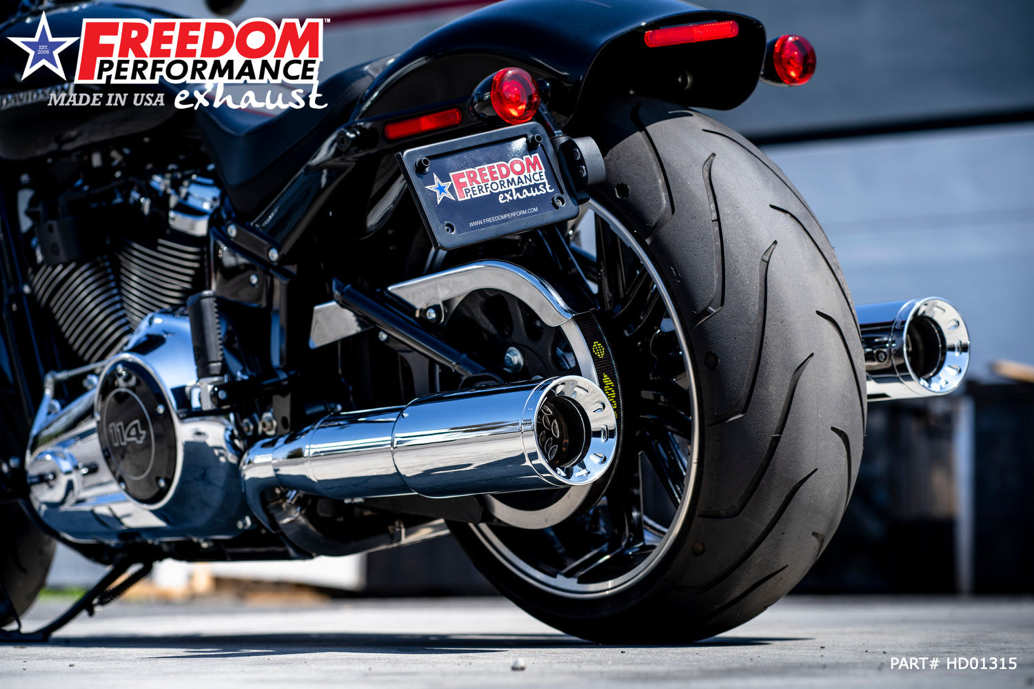 HARLEY SOFTAIL/M8 FAT BOY BREAKOUT ONLY 4.5” TWO-STEP TUCK & UNDER FULL SYSTEM 2018-PRESENT