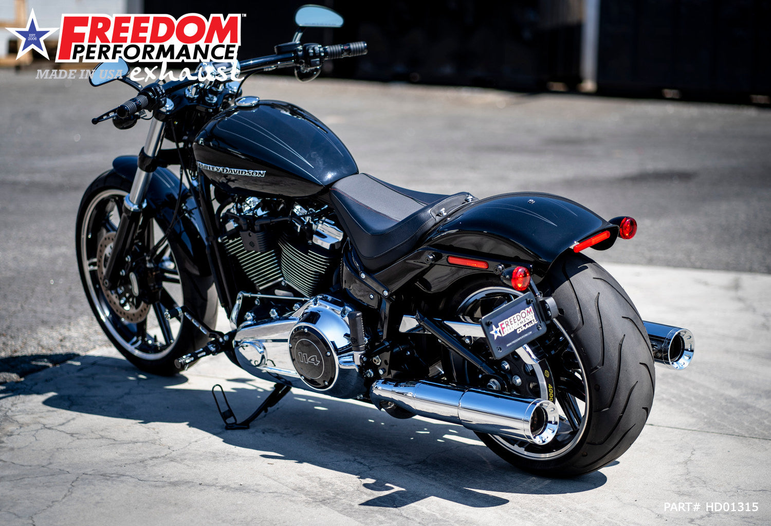HARLEY SOFTAIL/M8 FAT BOY BREAKOUT ONLY 4.5” TWO-STEP TUCK & UNDER FULL SYSTEM 2018-PRESENT