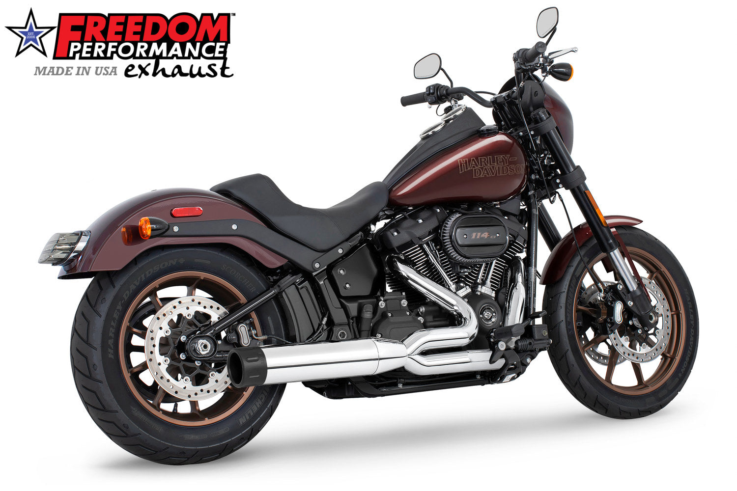 HARLEY SOFTAIL "SLIM-TIRE" 4" UNION 2-INTO-1 RIGHT-SIDE ONLY 2018-2024