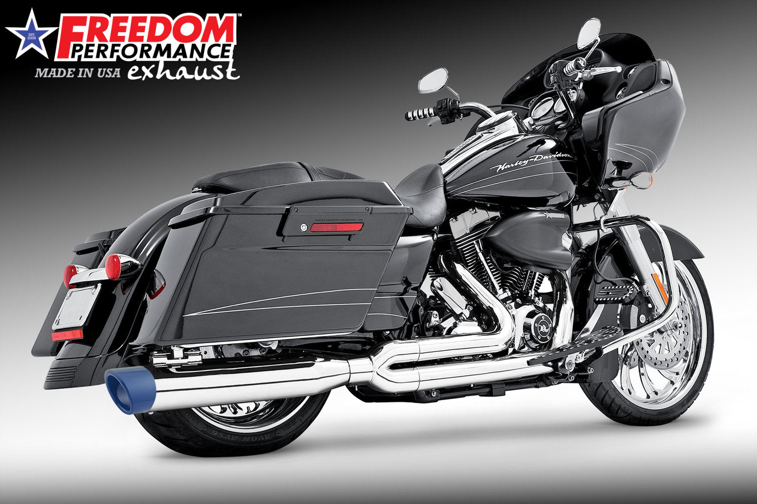 HARLEY TOURING 4" UNION 2-INTO-1 RIGHT-SIDE ONLY 1995-2016