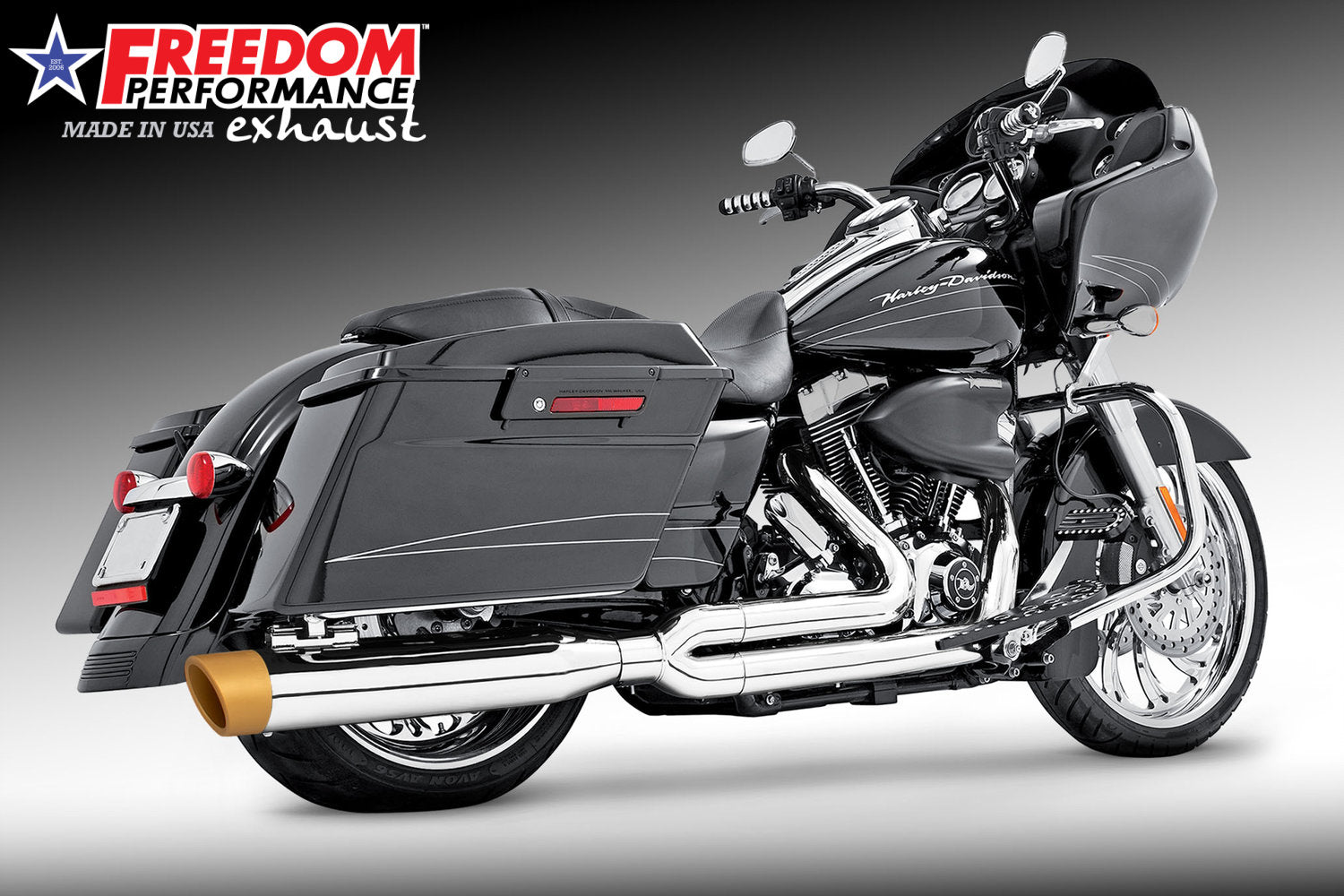 HARLEY TOURING 4" UNION 2-INTO-1 RIGHT-SIDE ONLY 1995-2016