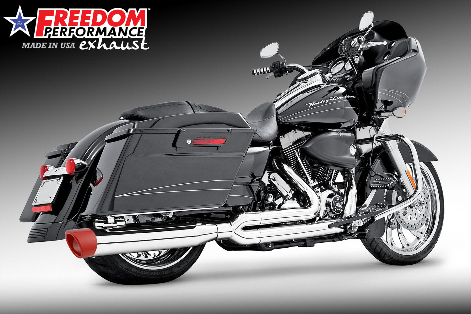 HARLEY TOURING 4" UNION 2-INTO-1 RIGHT-SIDE ONLY 1995-2016