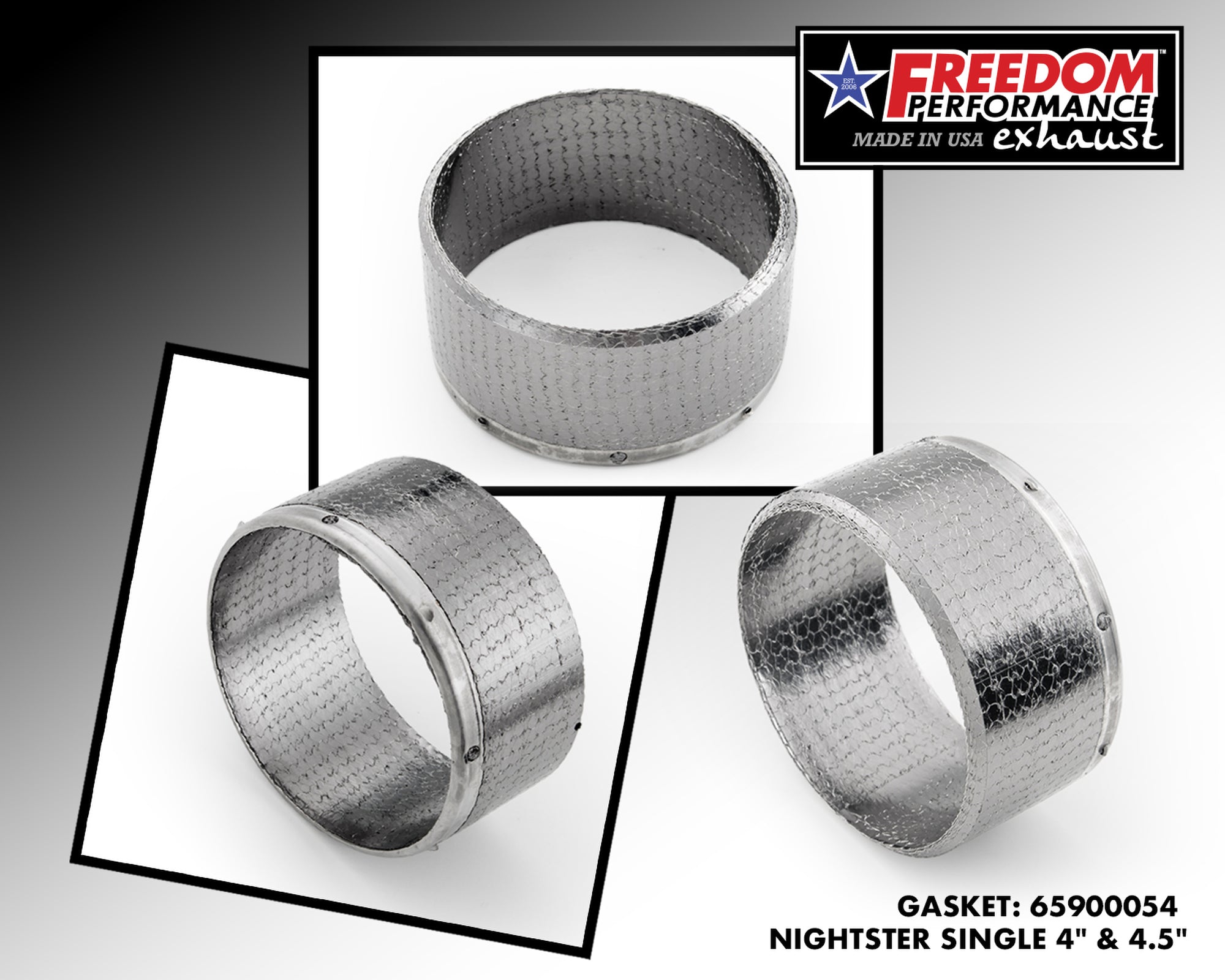 Nightster Single 4" & 4.5" Gasket: 65900054 (SPECIAL ORDER)
