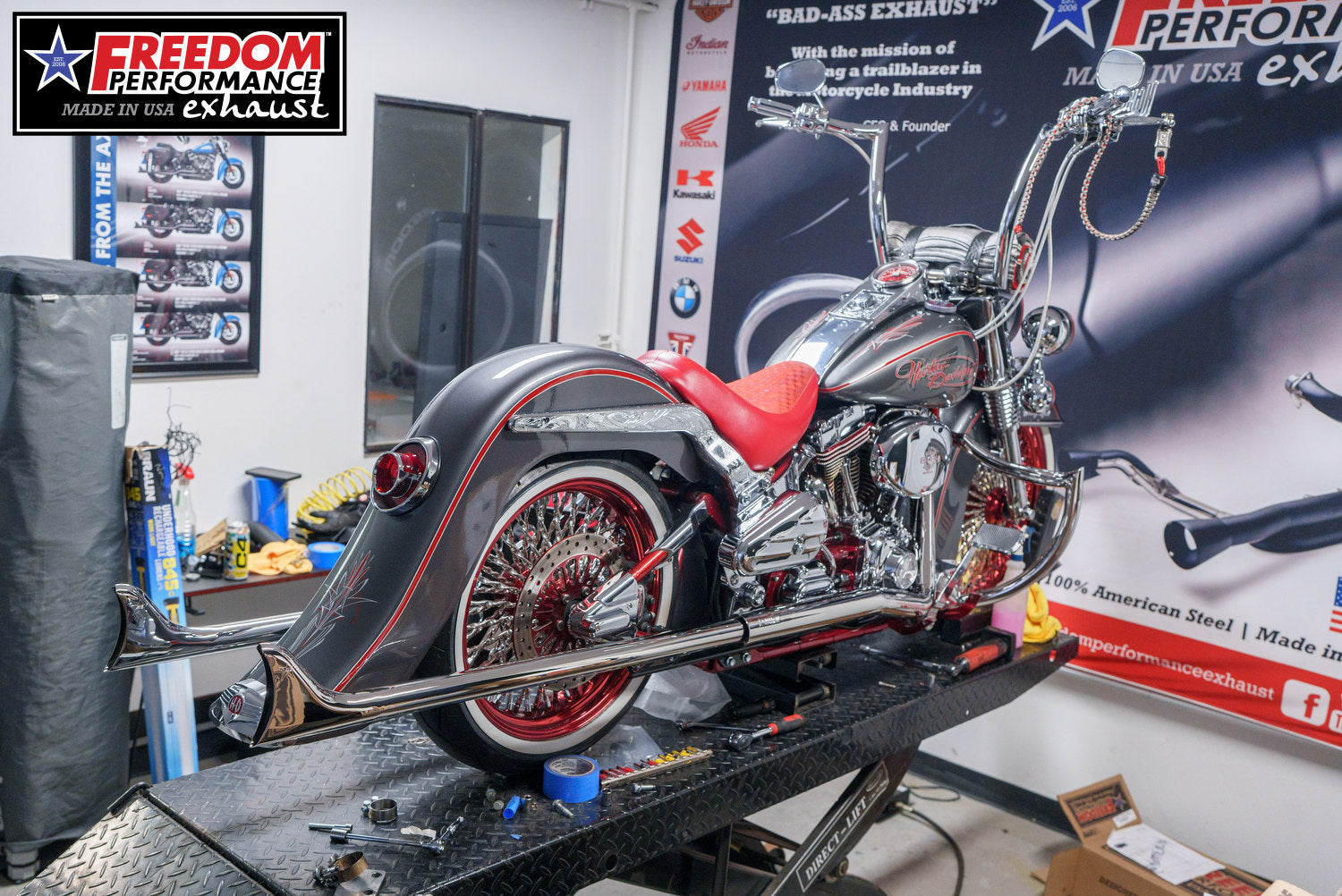 HARLEY SOFTAIL FISHTAILZ 1.875" SLIP-ONS CHECK DESCRIPTION FOR FITMENT