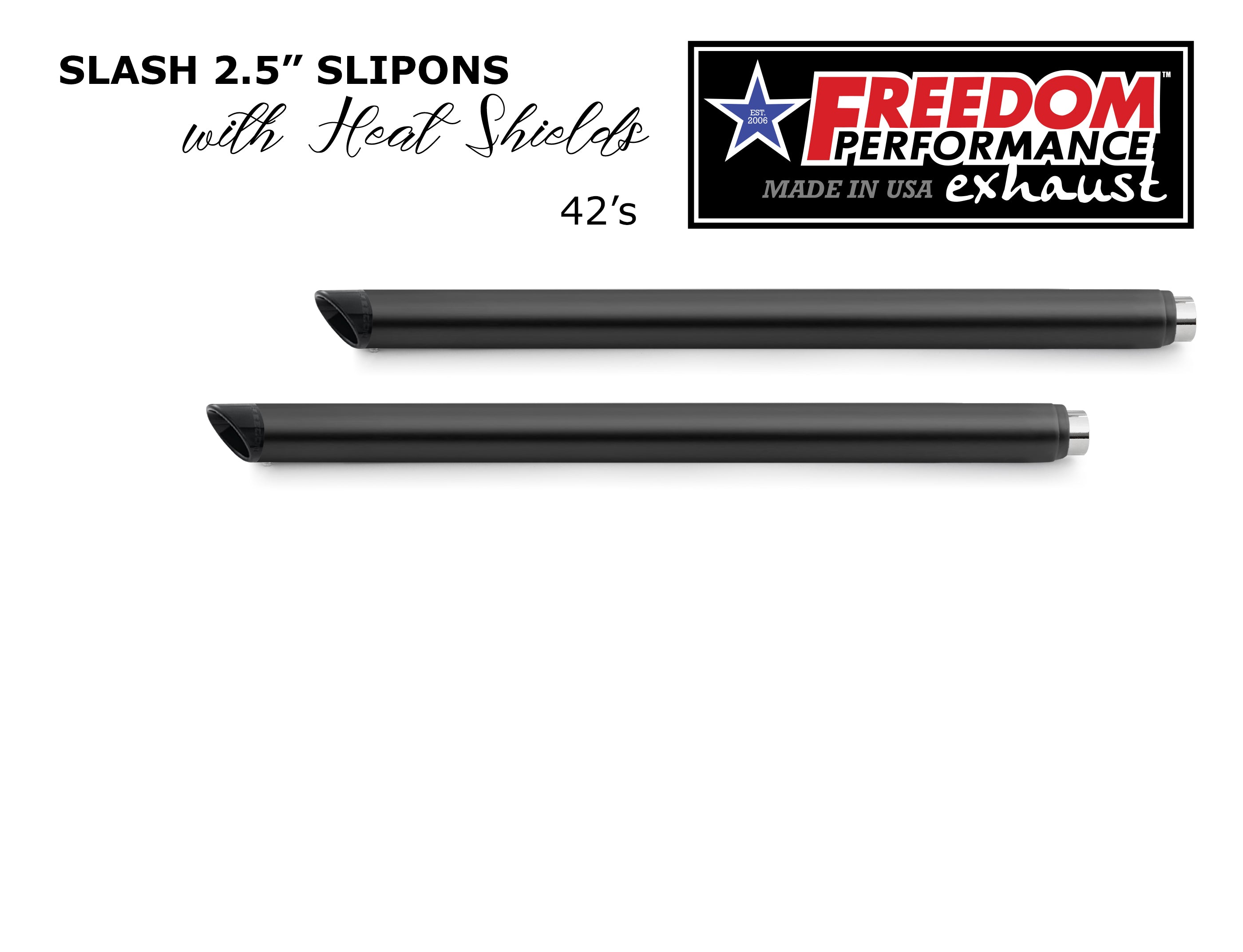 HARLEY TOURING SLASH/STRAIGHT 2.5" SLIP-ONS *CHECK DESCRIPTION FOR YEAR FITMENTS*