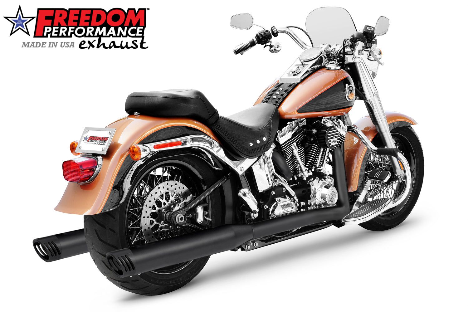 HARLEY SOFTAIL 4" RACING TRUE-DUAL FULL SYSTEM CLASSIC 1986-2017