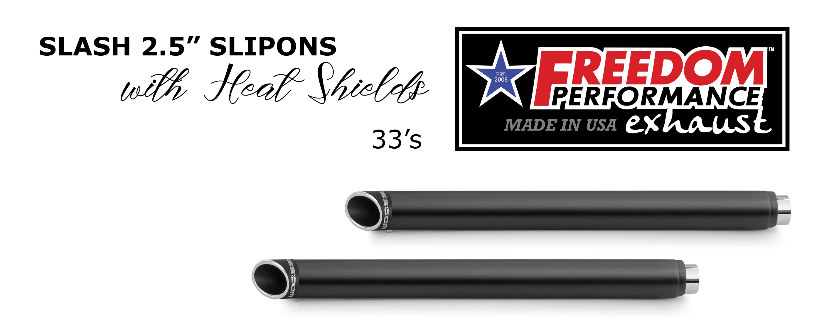HARLEY SOFTAIL 2.5" CLASSIC SLIP-ONS 1997-2017 *FITS FREEDOM HEADERS ONLY*