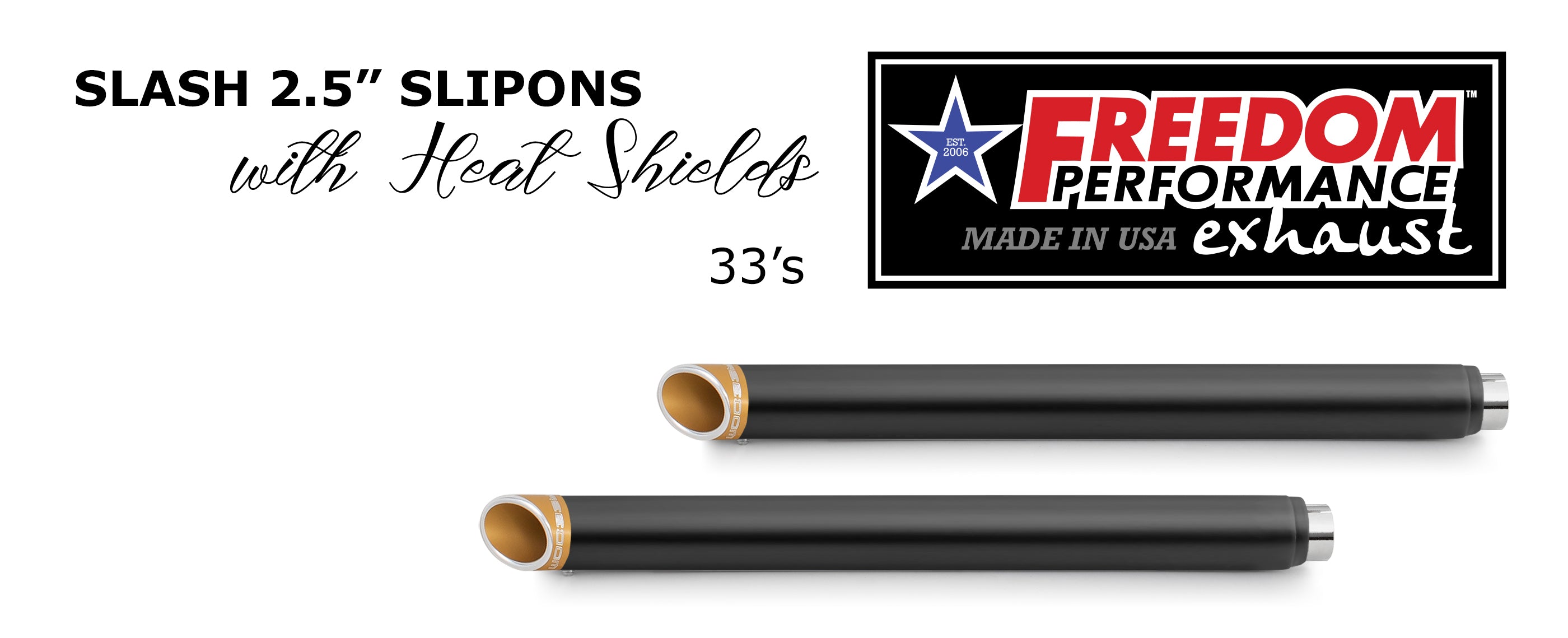 HARLEY TOURING SLASH/STRAIGHT 2.5" SLIP-ONS *CHECK DESCRIPTION FOR YEAR FITMENTS*