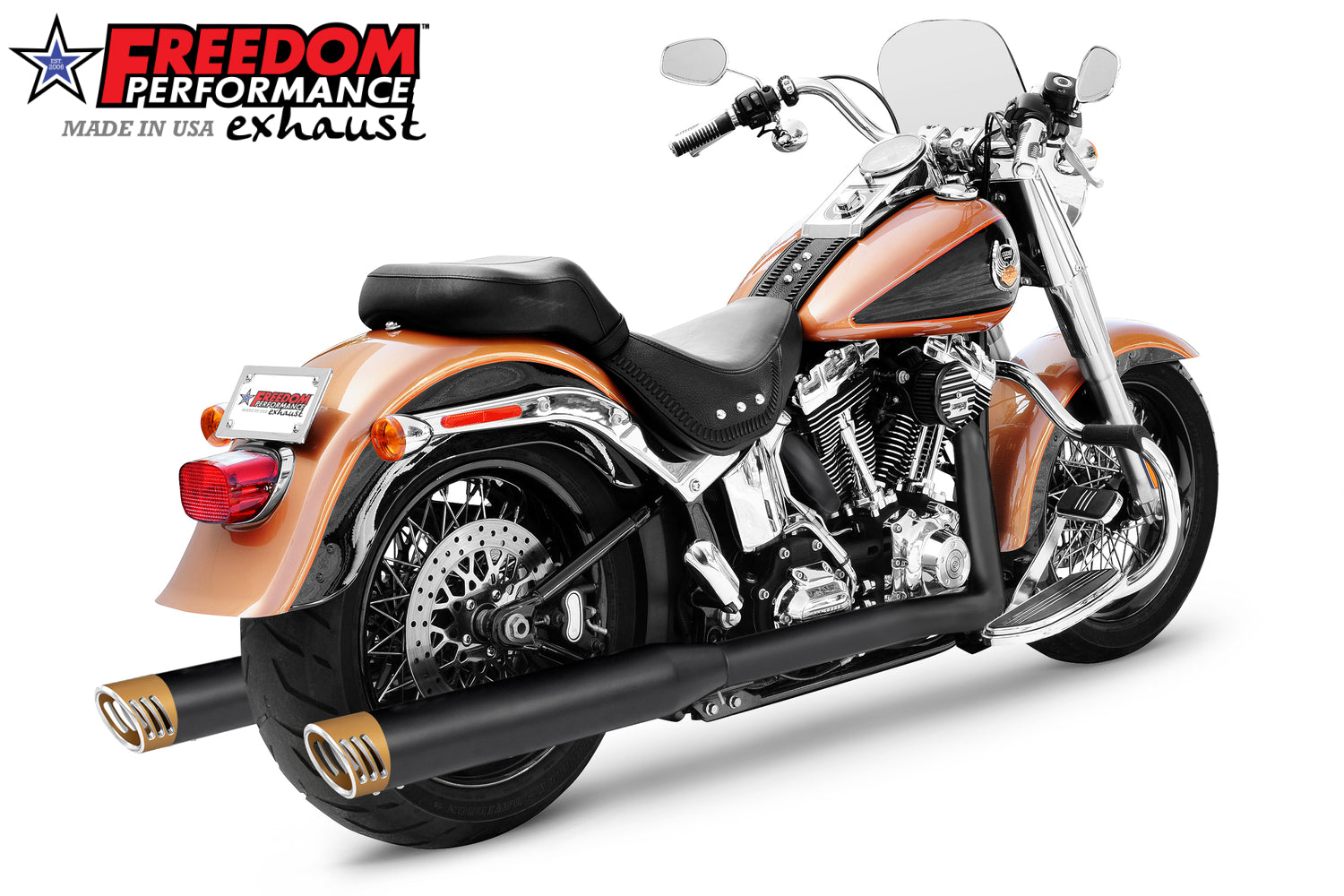 HARLEY SOFTAIL 4" RACING TRUE-DUAL FULL SYSTEM CLASSIC 1986-2017