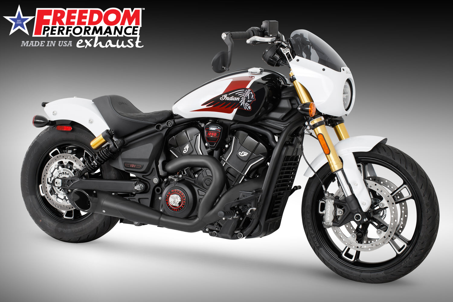 INDIAN 2025 SCOUT 101-CLASSIC-SUPER-SPORT-BOBBER 4.5" 2 INTO 1 TURN-OUT BUNDLE (2025 SCOUTS ONLY)