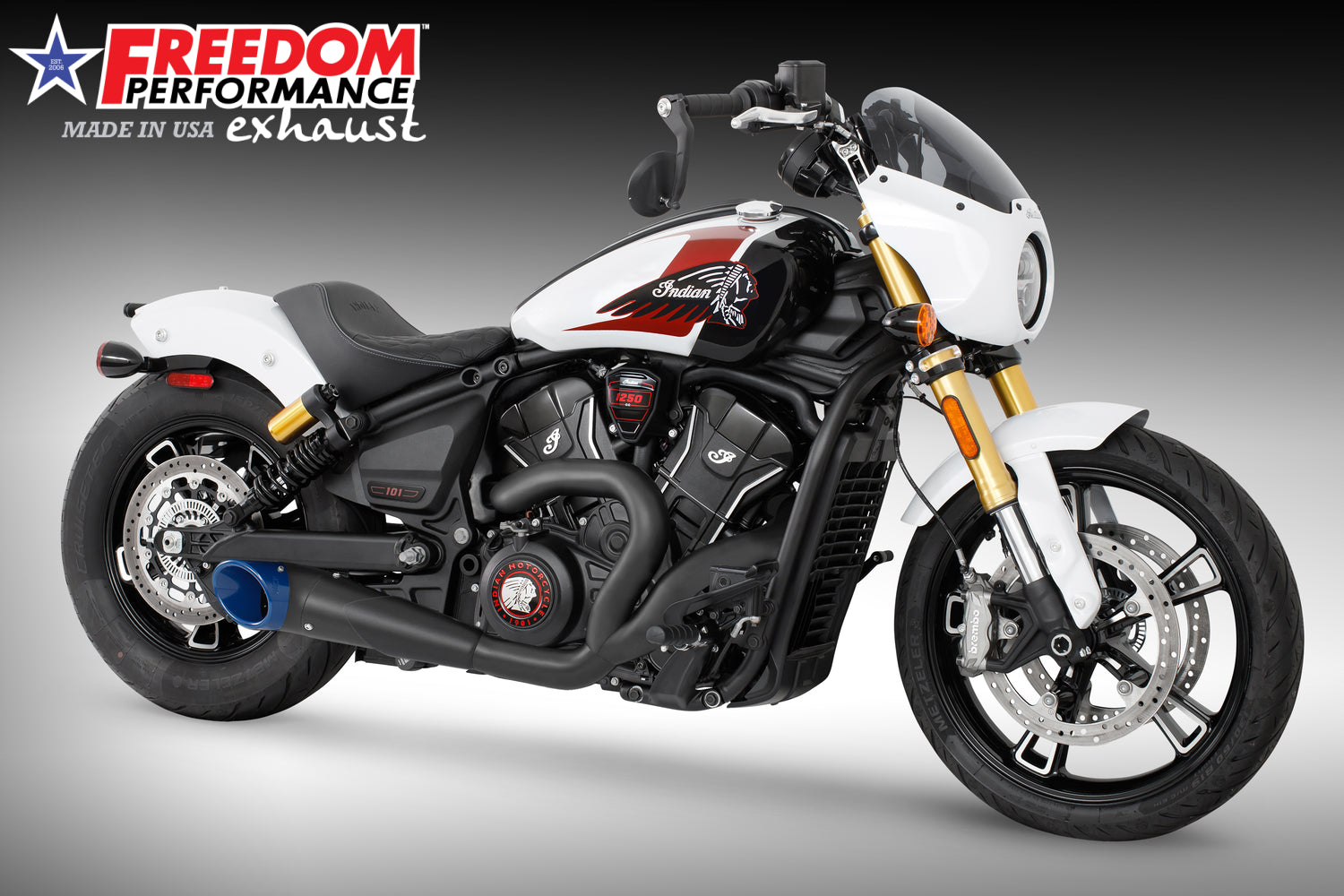 INDIAN 2025 SCOUT 101-CLASSIC-SUPER-SPORT-BOBBER 4.5" 2 INTO 1 TURN-OUT BUNDLE (2025 SCOUTS ONLY)