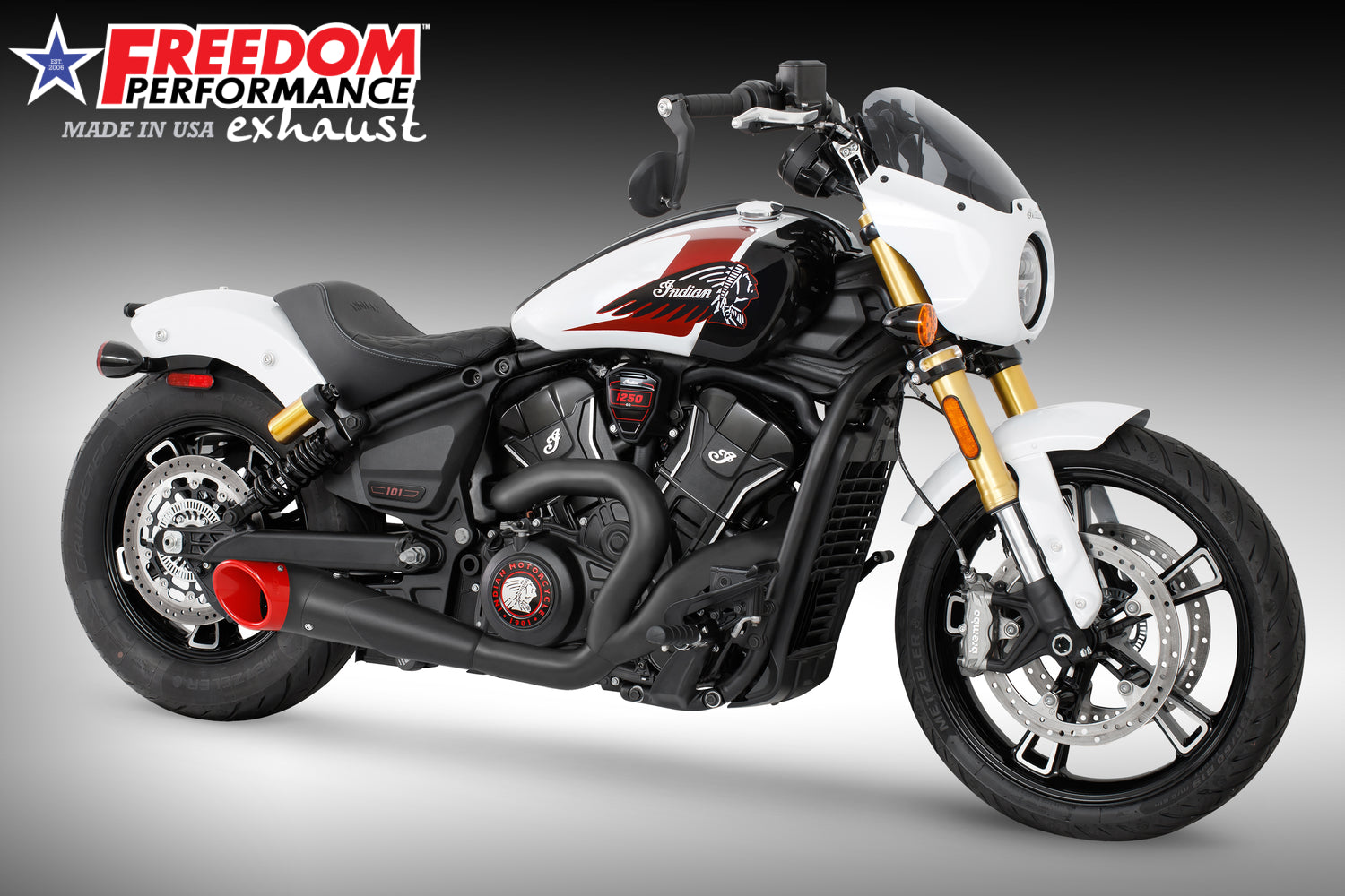 INDIAN 2025 SCOUT 101-CLASSIC-SUPER-SPORT-BOBBER 4.5" 2 INTO 1 TURN-OUT BUNDLE (2025 SCOUTS ONLY)