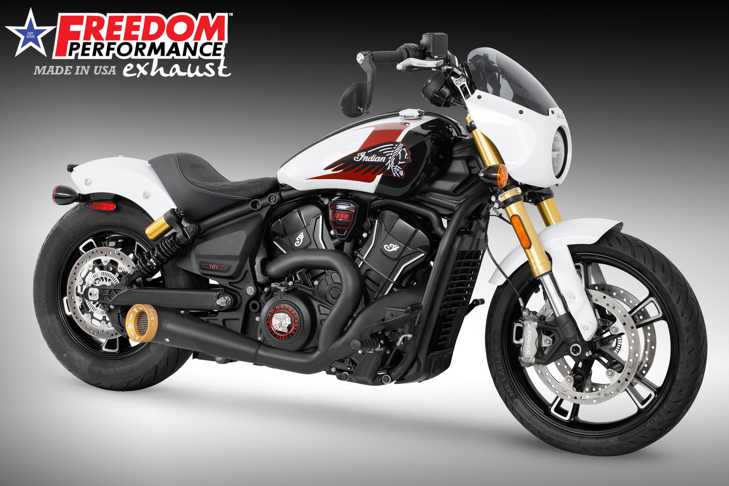 INDIAN 2025 SCOUT 101-CLASSIC-SUPER-SPORT-BOBBER 4.5" 2 INTO 1 TURN-OUT BUNDLE (2025 SCOUTS ONLY)