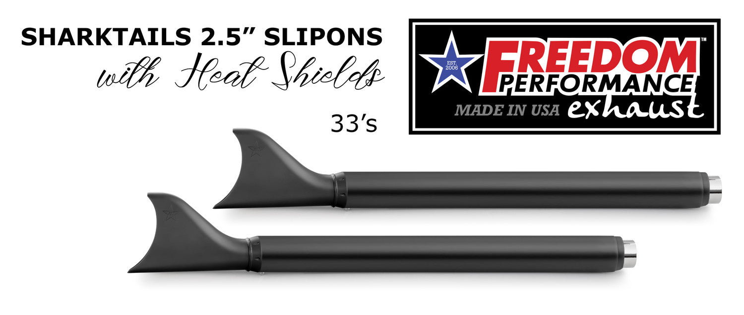 HARLEY FREE WHEELER CREEPER & SHARKTAIL 2.5" SLIP-ONS BUNDLE