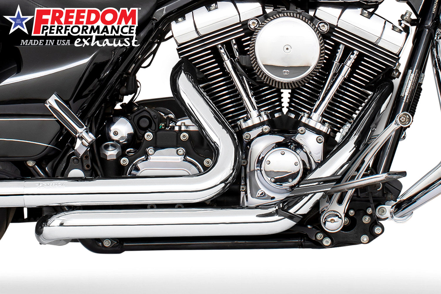 HARLEY TOURING RIGHT SIDE TUCK & UNDER TRUE-DUAL HEADERS Fits '95-Present