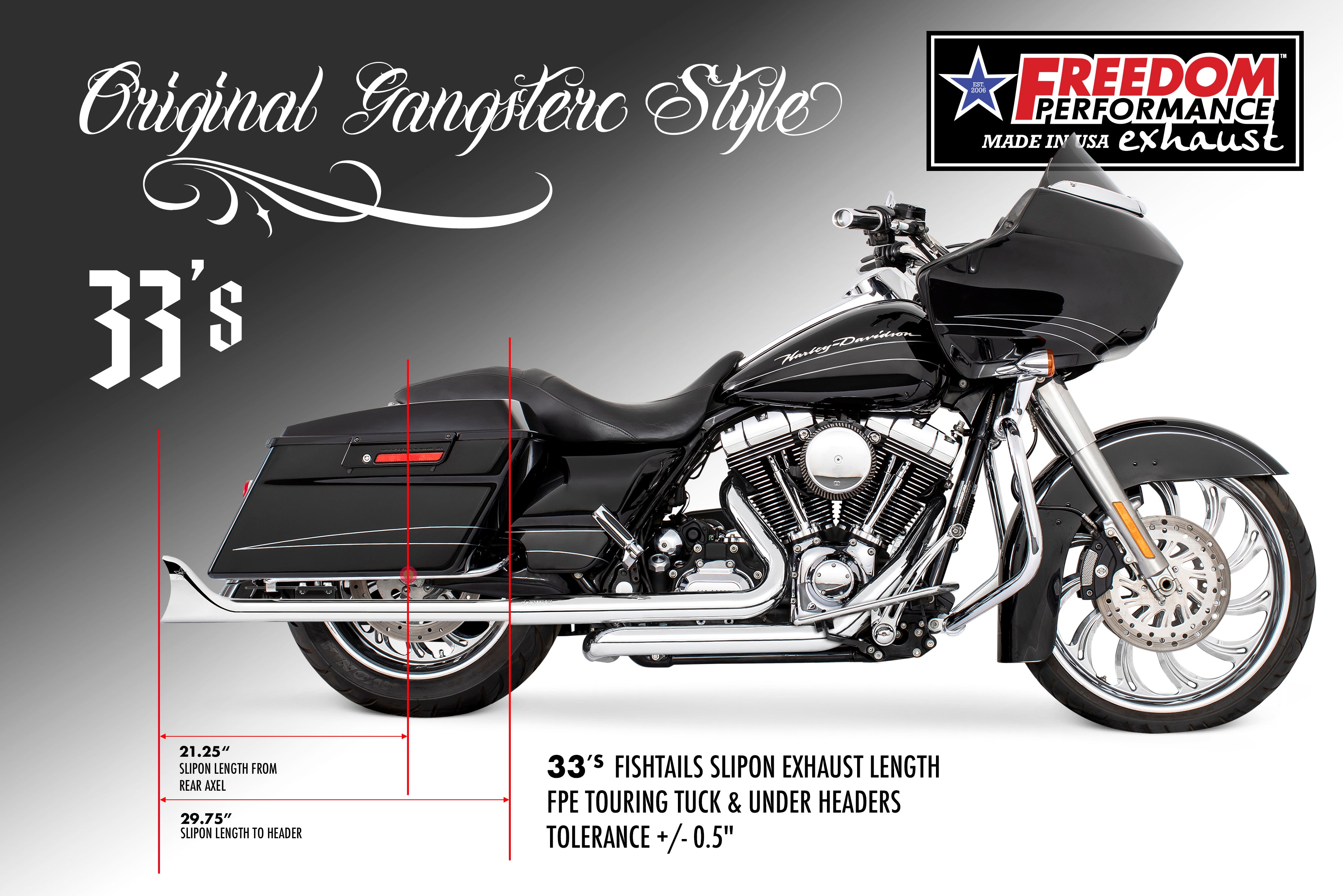 HARLEY TOURING FISHTAILS 1.875" SLIP-ONS Check Description for Fitments bundle