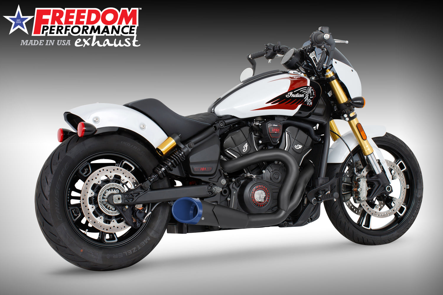 INDIAN 2025 SCOUT 101-CLASSIC-SUPER-SPORT-BOBBER 4.5" 2 INTO 1 SHORTY BUNDLE (2025 SCOUTS ONLY)