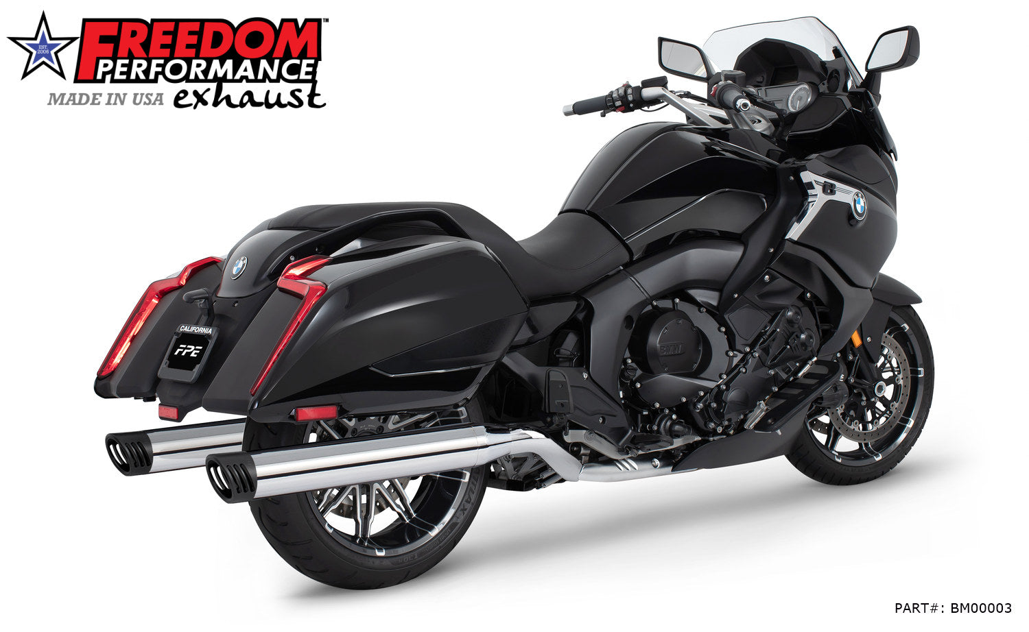 BMW K 1600 B GRAND AMERICA 4" FREEDOM SLIP-ONS 2017-PRESENT