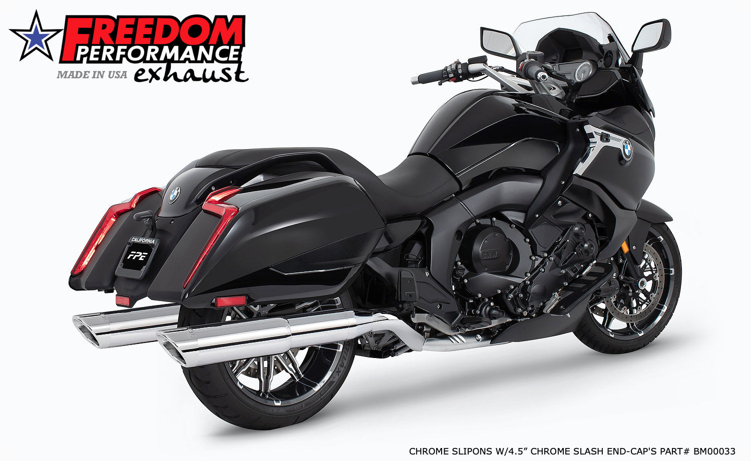 BMW K 1600 B GRAND AMERICA 2-STEP 4.5" FREEDOM SLIP-ONS 2017-PRESENT BUNDLE