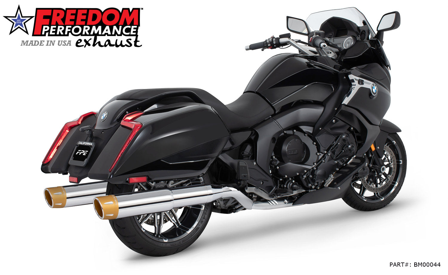 BMW K 1600 B GRAND AMERICA 2-STEP 4.5" FREEDOM SLIP-ONS 2017-PRESENT BUNDLE