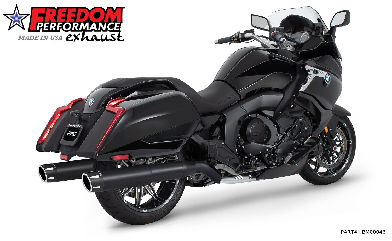BMW K 1600 B GRAND AMERICA 2-STEP 4.5" FREEDOM SLIP-ONS 2017-PRESENT BUNDLE