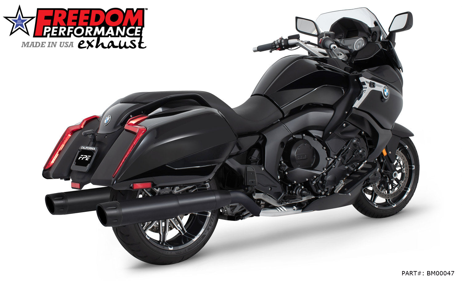 BMW K 1600 B GRAND AMERICA 2-STEP 4.5" FREEDOM SLIP-ONS 2017-PRESENT BUNDLE