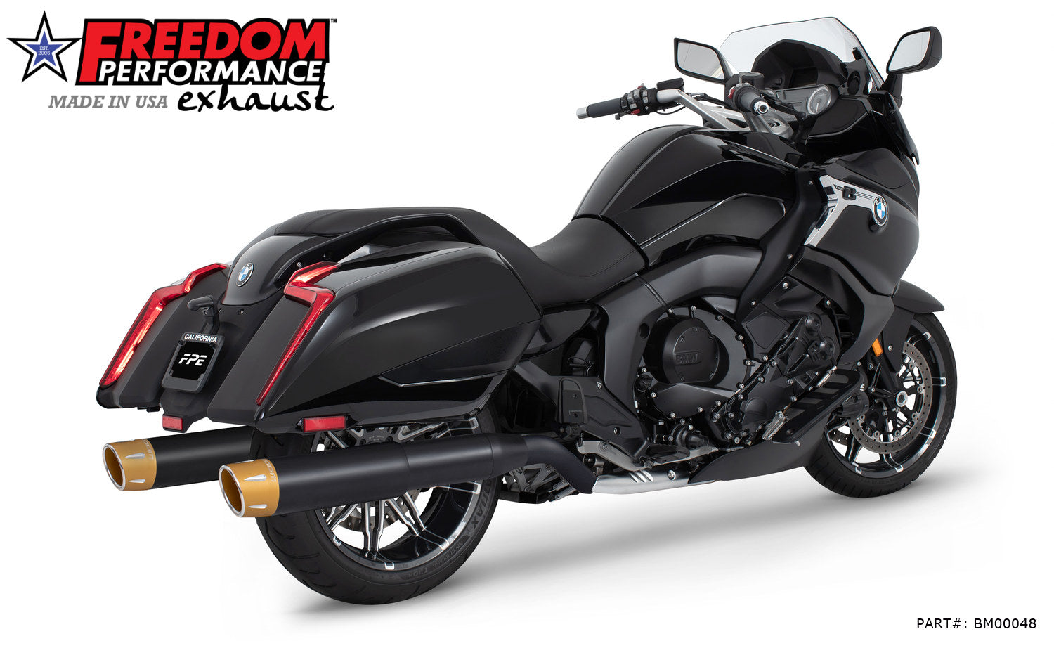 BMW K 1600 B GRAND AMERICA 2-STEP 4.5" FREEDOM SLIP-ONS 2017-PRESENT BUNDLE