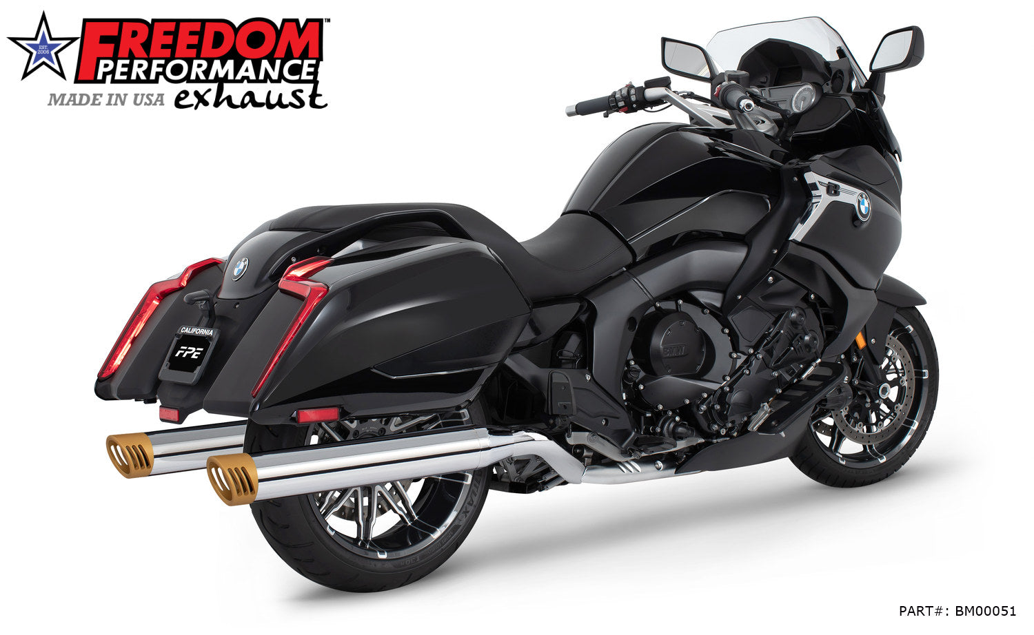 BMW K 1600 B GRAND AMERICA 4" FREEDOM SLIP-ONS 2017-PRESENT