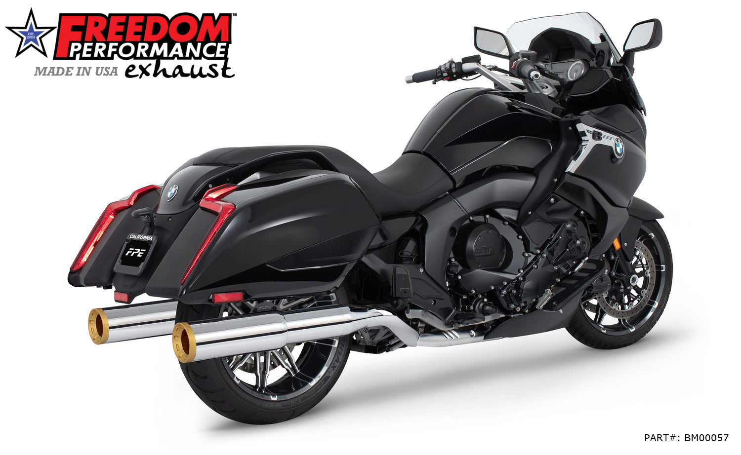 BMW K 1600 B GRAND AMERICA 2-STEP 4.5" FREEDOM SLIP-ONS 2017-PRESENT BUNDLE