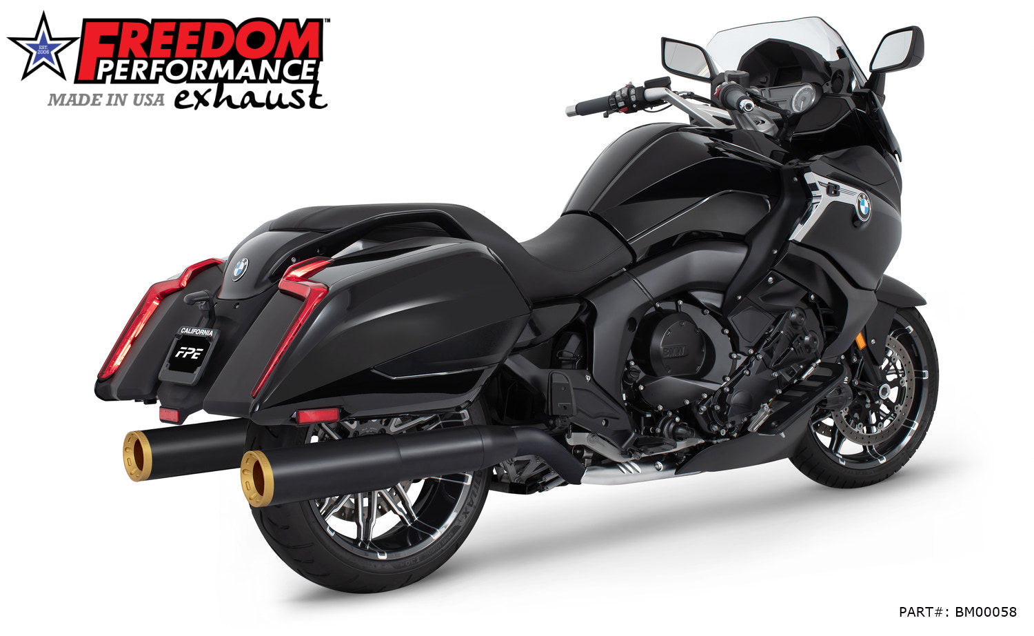 BMW K 1600 B GRAND AMERICA 2-STEP 4.5" FREEDOM SLIP-ONS 2017-PRESENT BUNDLE
