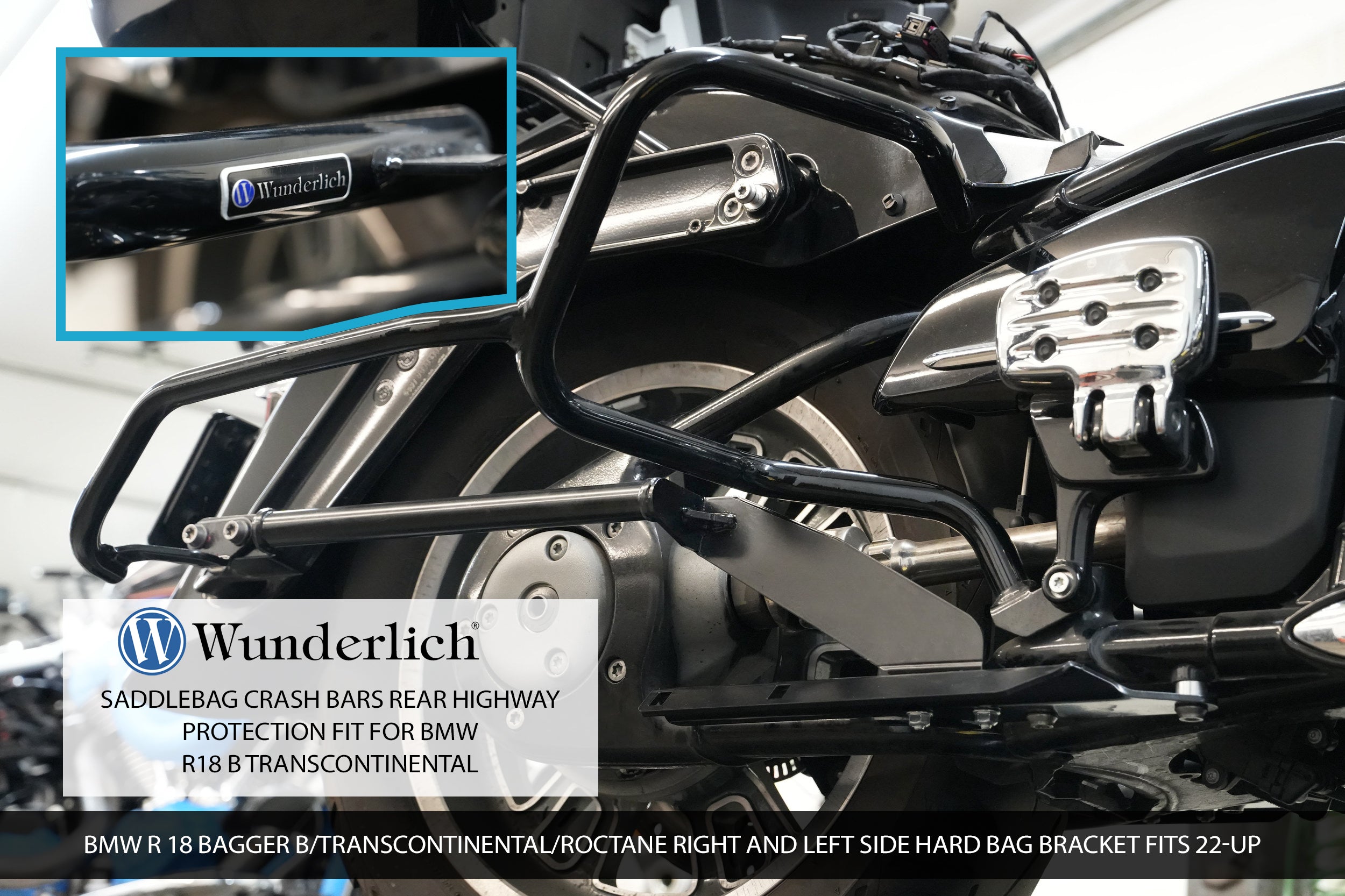 BMW R 18 BAGGER B/TRANSCONTINENTAL/ROCTANE  RIGHT AND LEFT SIDE HARD BAG BRACKET FITS 22-UP