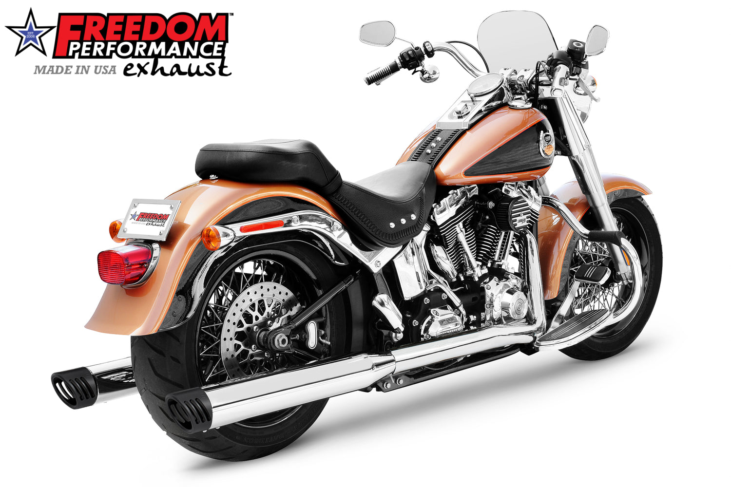 HARLEY SOFTAIL 4" RACING TRUE-DUAL FULL SYSTEM CLASSIC 1986-2017