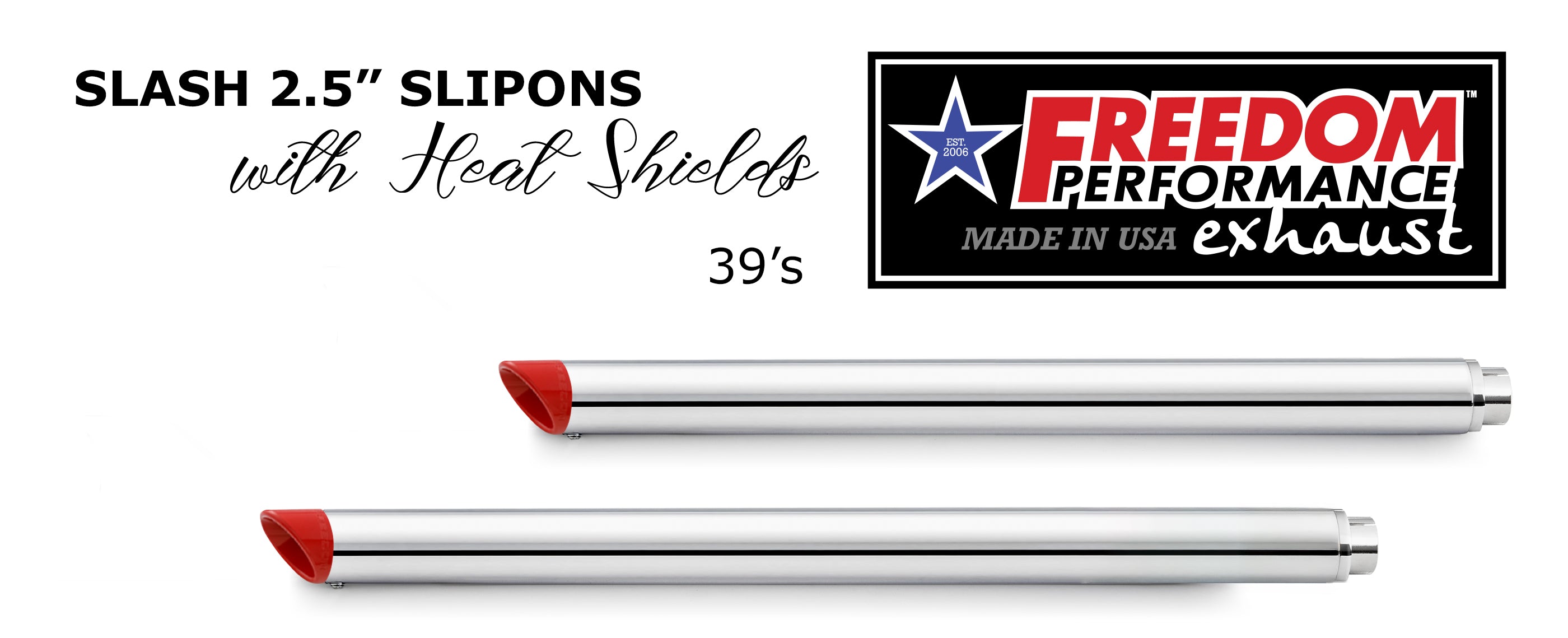 HARLEY TOURING SLASH/STRAIGHT 2.5" SLIP-ONS *CHECK DESCRIPTION FOR YEAR FITMENTS*