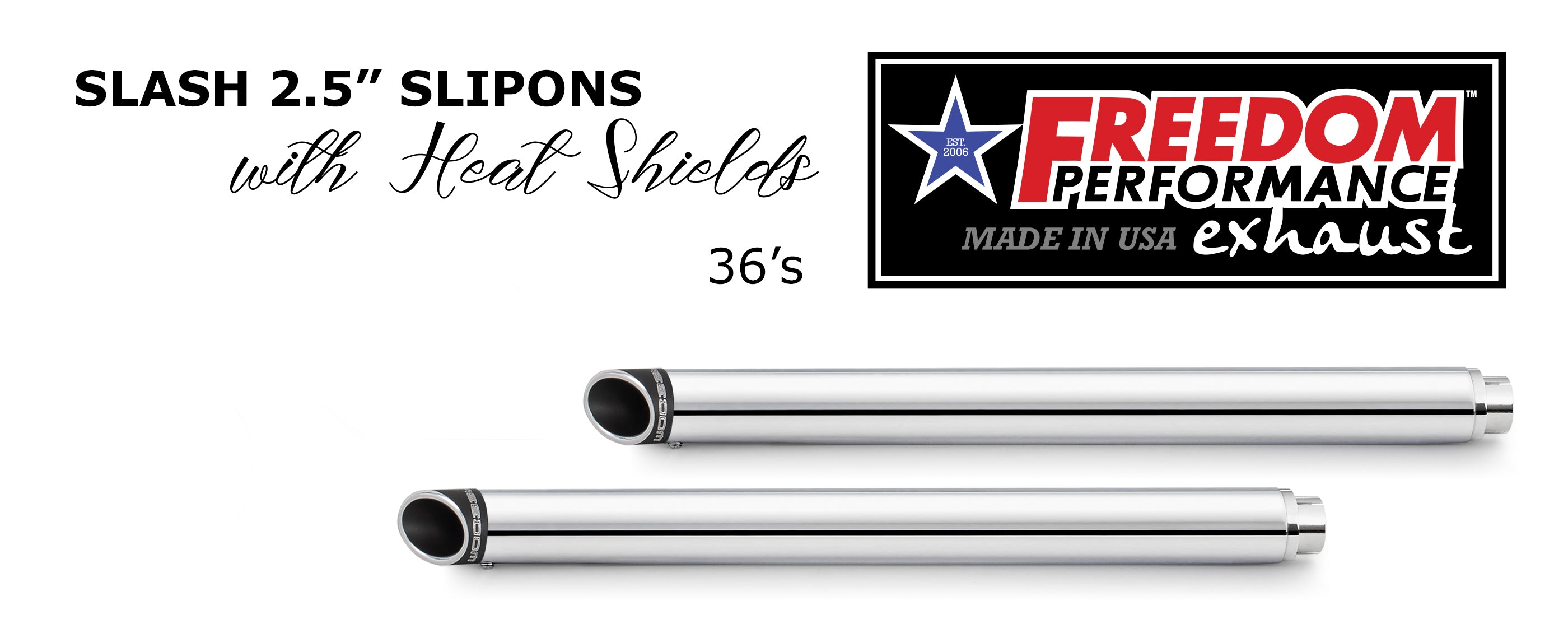 HARLEY SOFTAIL 2.5" CLASSIC SLIP-ONS 1997-2017 *FITS FREEDOM HEADERS ONLY*