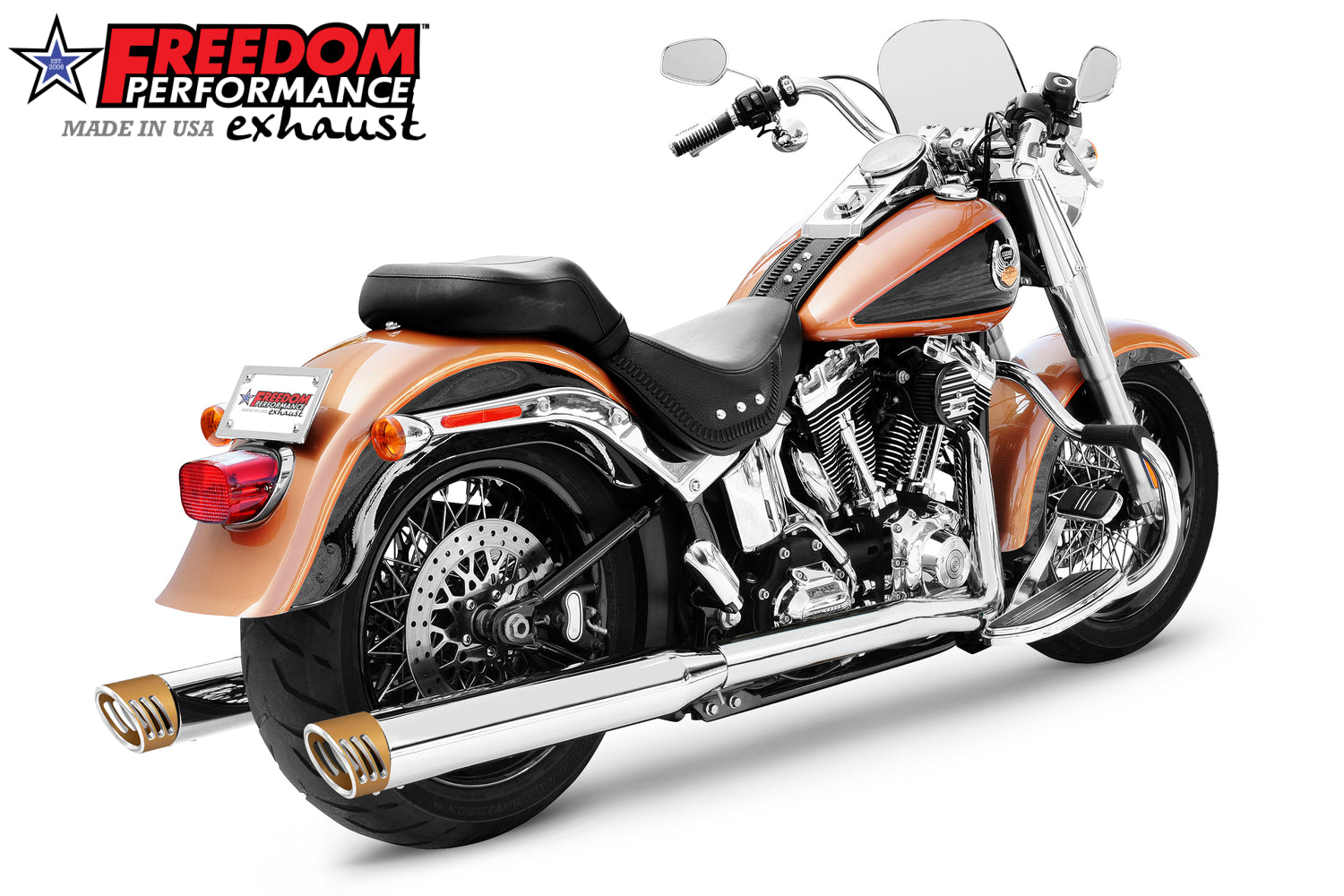 HARLEY SOFTAIL 4" RACING TRUE-DUAL FULL SYSTEM CLASSIC 1986-2017