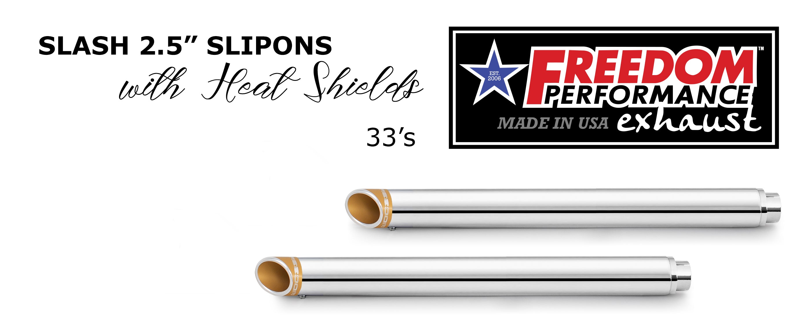 HARLEY TOURING SLASH/STRAIGHT 2.5" SLIP-ONS *CHECK DESCRIPTION FOR YEAR FITMENTS*