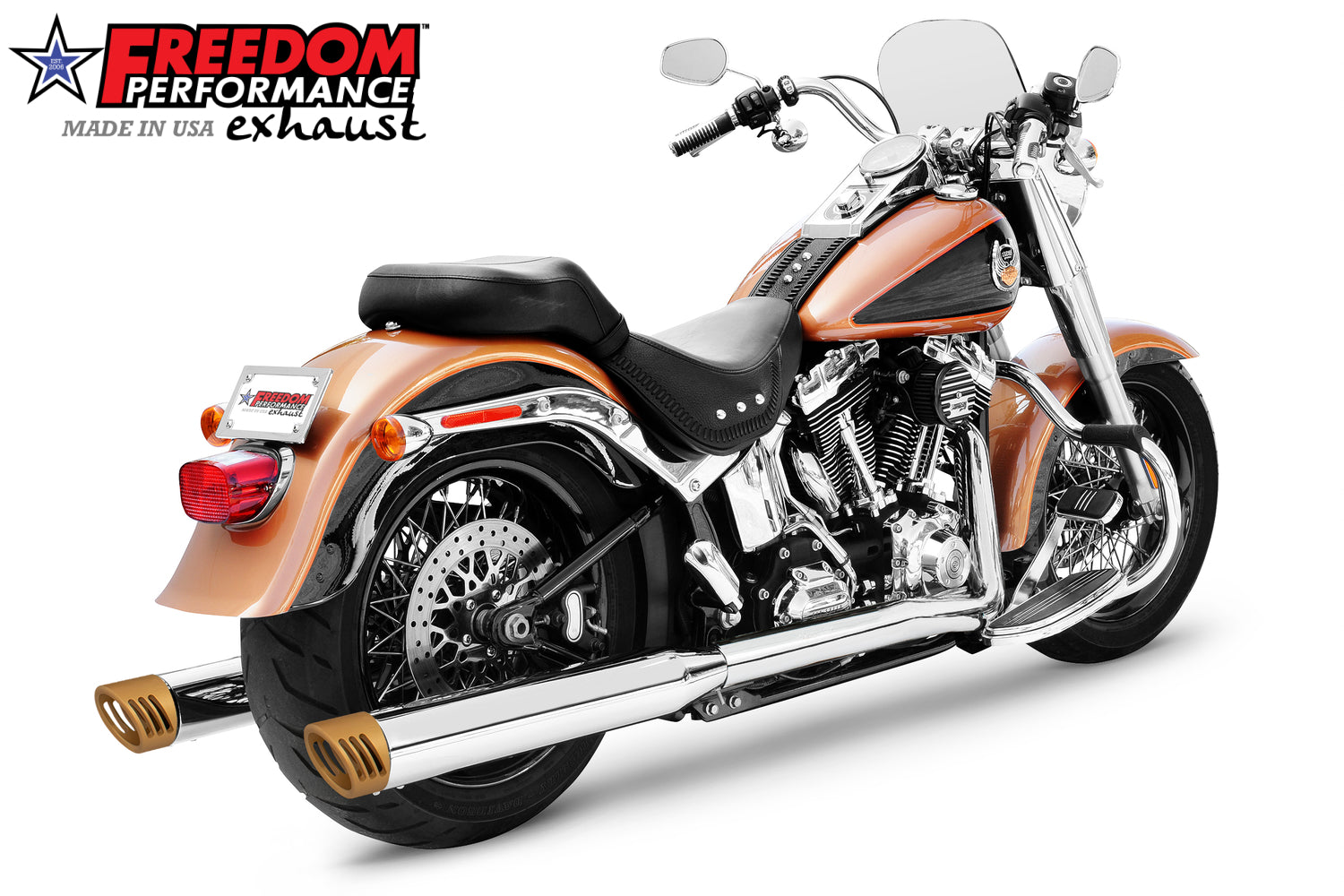 HARLEY SOFTAIL 4" RACING TRUE-DUAL FULL SYSTEM CLASSIC 1986-2017