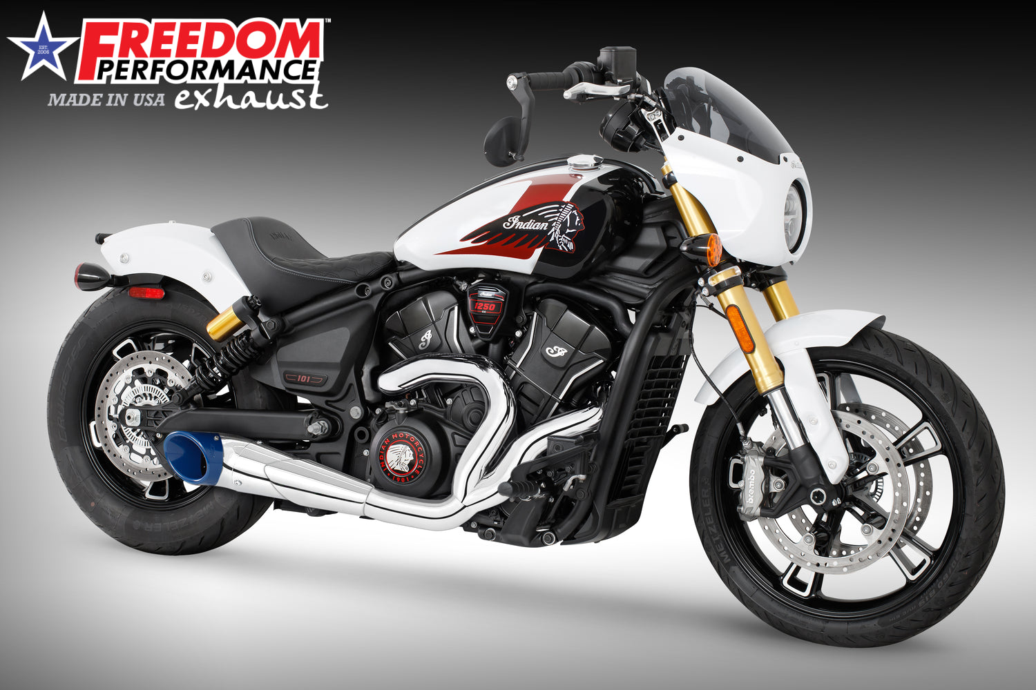 INDIAN 2025 SCOUT 101-CLASSIC-SUPER-SPORT-BOBBER 4.5" 2 INTO 1 TURN-OUT BUNDLE (2025 SCOUTS ONLY)