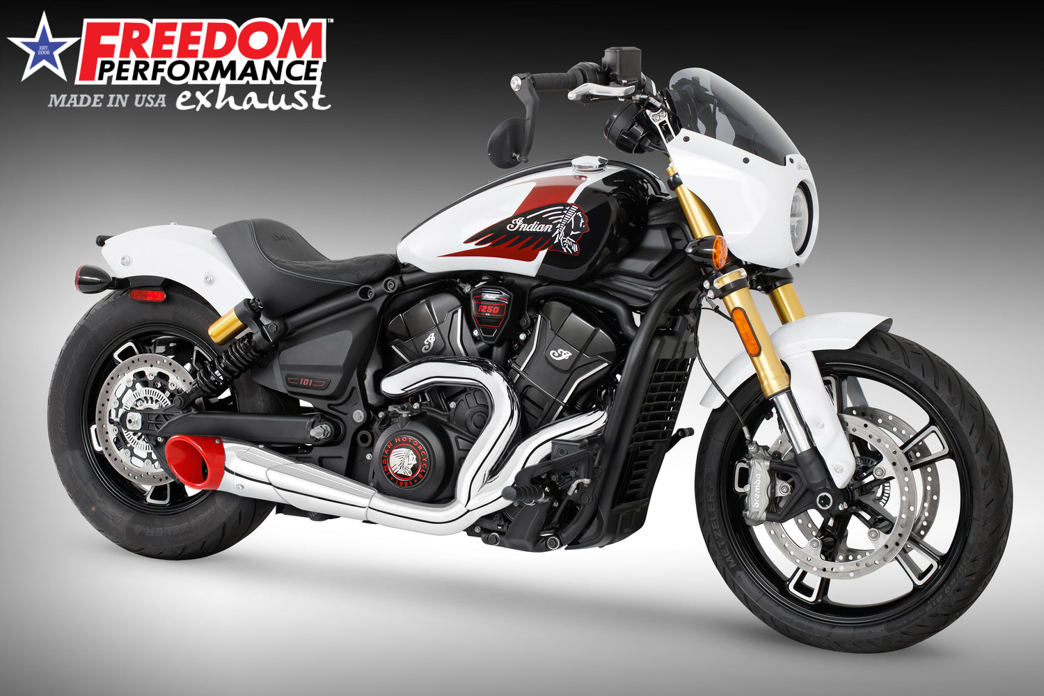 INDIAN 2025 SCOUT 101-CLASSIC-SUPER-SPORT-BOBBER 4.5" 2 INTO 1 TURN-OUT BUNDLE (2025 SCOUTS ONLY)