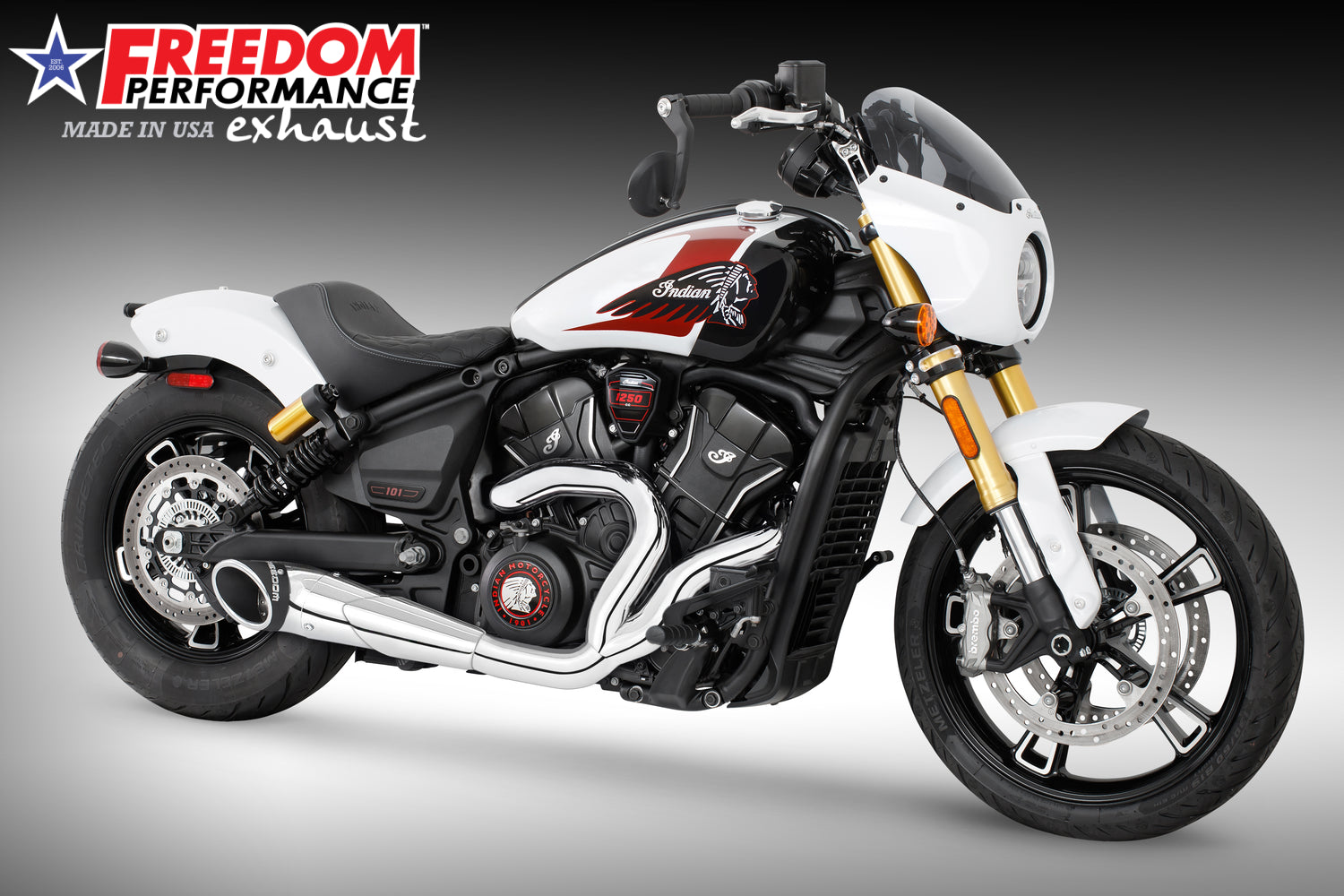 INDIAN 2025 SCOUT 101-CLASSIC-SUPER-SPORT-BOBBER 4.5" 2 INTO 1 TURN-OUT BUNDLE (2025 SCOUTS ONLY)