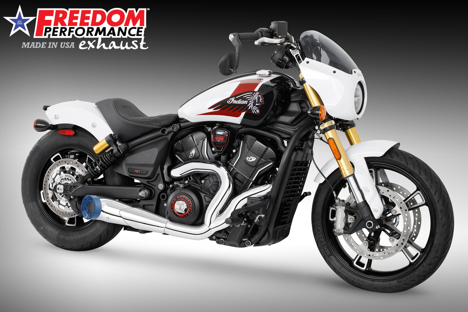 INDIAN 2025 SCOUT 101-CLASSIC-SUPER-SPORT-BOBBER 4.5" 2 INTO 1 TURN-OUT BUNDLE (2025 SCOUTS ONLY)