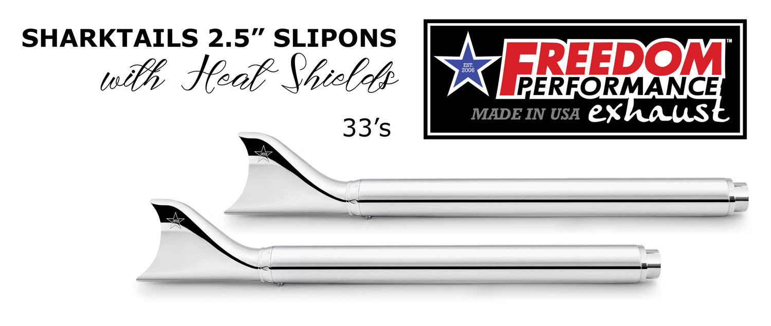 HARLEY FREE WHEELER CREEPER & SHARKTAIL 2.5" SLIP-ONS BUNDLE