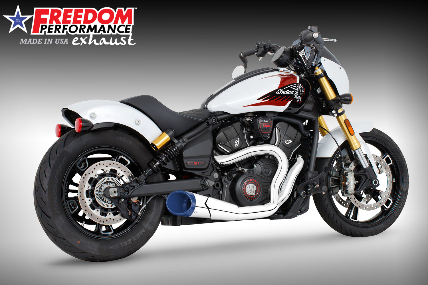 INDIAN 2025 SCOUT 101-CLASSIC-SUPER-SPORT-BOBBER 4.5" 2 INTO 1 SHORTY BUNDLE (2025 SCOUTS ONLY)