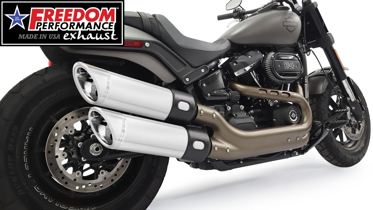 HARLEY SOFTAIL 4.5" RAPTOR SLIP ONS 2018-PRESENT *FATBOB MODELS ONLY*