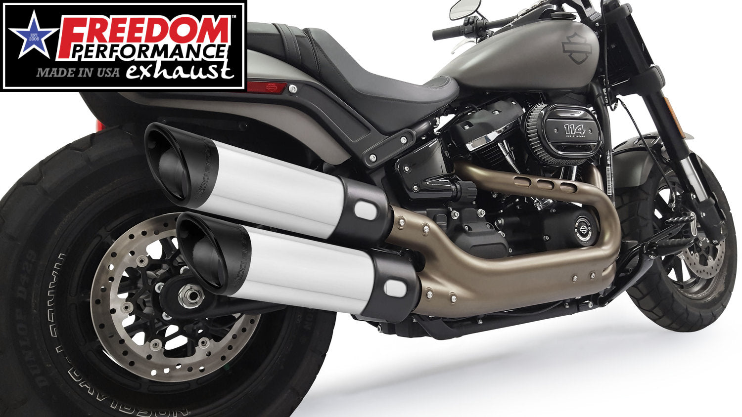 HARLEY SOFTAIL 4.5" RAPTOR SLIP ONS 2018-PRESENT *FATBOB MODELS ONLY*